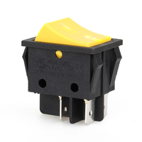 Interrupteur à bascule miniature rond carré personnalisé KCD4-202EC à 3 positions, marche-arrêt automatique, matériau en cuivre, 16A 250V pour équipement électronique