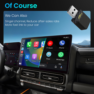 อะแดปเตอร์ CarPlay สำหรับ Android พอร์ต USB แบบพกพาสีดำใหม่อะแดปเตอร์ CarPlay อัตโนมัติแบบ2 in 1 OEM สายอัพเกรด CarPlay - Product Image 5