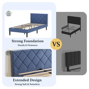 <span class=keywords><strong>Lit</strong></span> en <span class=keywords><strong>bois</strong></span> pour chambre d'enfant, cadre <span class=keywords><strong>de</strong></span> <span class=keywords><strong>lit</strong></span> confortable avec tête <span class=keywords><strong>de</strong></span> <span class=keywords><strong>lit</strong></span> en tissu - Product Image 2