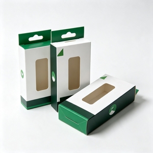 Custom 350gsm White Paper Cardboard Folding Box with Clear PVC <b>Window</b> Paper Packaging Offset Printing Glossy Laminated Finish - Product Image 4