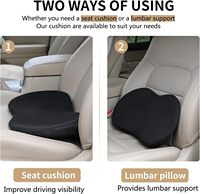 Coussin de siège en mousse à mémoire de forme pour voiture, chaise de bureau, soutien lombaire, soulagement de la douleur, ergonomique, respirant, haute densité