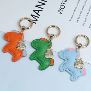 Llaveros de Cuero PU con Diseño de <span class=keywords><strong>Pony</strong></span> de Dibujos Animados, Coloridos y Lindos, Hechos a Mano, Personalizados, Regalo Promocional, Impresión UV, 7x6cm, para Mujer - Product Image 3