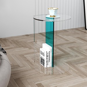 Nordico <span class=keywords><strong>Design</strong></span> moderno tavolino di lusso acrilico di lusso per soggiorno angolo divano bovindo irregolare piccolo tavolino da caffè - Product Image 2
