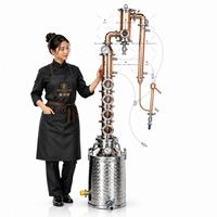 Équipement de distillation d'alcool Ace 50L 80L 100L, alambic à colonne en cuivre pour la production de vodka, whisky et rhum