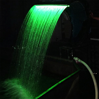Mini fontaine murale électrique en acier inoxydable, éclairage encastré pour l'intérieur, effet cascade