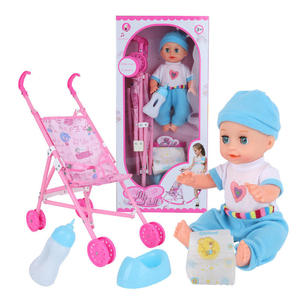 EN STOCK réaliste <span class=keywords><strong>dolly</strong></span> princesse parlant bébé boisson eau pipi son clignotement lifereborn poupées avec poussette - Product Image 2