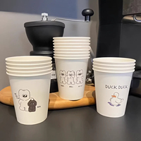 Gobelets en papier biodégradables écologiques à paroi simple, blancs, personnalisables avec logo, 4oz 8oz 10oz 12oz 16oz, pour fêtes, café jetable