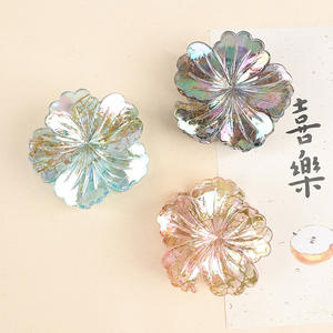 Pince à cheveux transparente à fleurs dégradées, pince requin à fleurs roulées, accessoires de mode pour femmes - Product Image 2