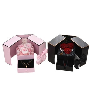 Lussuosa Scatola Regalo con Doppia Porta <span class=keywords><strong>per</strong></span> Rose Conservate, Logo Personalizzato, Confezione Rigida a Cassetto <span class=keywords><strong>per</strong></span> Gioielli, Fiori, <span class=keywords><strong>Regali</strong></span> di <span class=keywords><strong>San</strong></span> <span class=keywords><strong>Valentino</strong></span> - Product Image 5