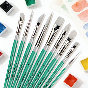 Juego de 9 Pinceles Profesionales Fontainebleau con Logotipo Personalizado para Pintura Artística, Mango de Madera Sintética, Pincel para Artistas - Product Image 3