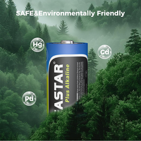 Baterai Alkali Ukuran D LR20 1.5V Kemasan Kartu Baterai Kering Baterai Tahan Lama Produsen OEM