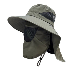 Sombrero de Pescador para Hombre, Protección UV, para Viajes al Aire Libre, con Visera para el Sol, Protección Facial, con Borde Ancho, H007 - Product Image 3
