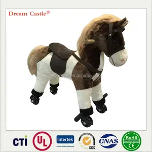 Wholesale Outdoor Walking Animal Mechanical Brown Color Plush Walking Animal Ride For Mall