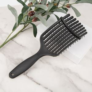 Gloway fabricant Oem noir séchage rapide par soufflage plastique 9 rangées pagaie humide ventilé <span class=keywords><strong>brosse</strong></span> à <span class=keywords><strong>cheveux</strong></span> bouclée démêlante <span class=keywords><strong>brosse</strong></span> pour vagues - Product Image 1