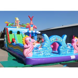 Manufactured Commercial Ancient Egypt Theme Large Double Inflatable Slide Outdoor Jumping For Kids Slide