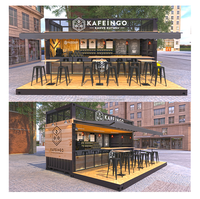 Kiosque à café Pop Open, conteneur extensible de 20 pieds à vendre