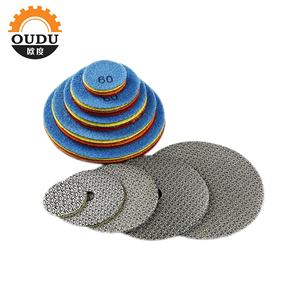 Tamponi lucidanti diamantati elettrolitici da 100mm tamponi lucidanti a diamante bagnato per cemento marmo granito e gemme lucidanti a secco - Product Image 6