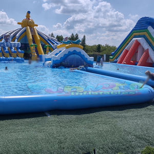 <span class=keywords><strong>Parque</strong></span> Acuático Inflable Gigante con Tobogán <span class=keywords><strong>de</strong></span> Langosta, Castillo Inflable con Tobogán Gigante y Piscina - Product Image 4