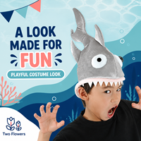 Chapeau en peluche Requin - Nouveauté très prisée pour adultes, imperméable, durable, idéal pour les activités de plein air, Halloween, cosplay, fêtes et le Poisson d'avril