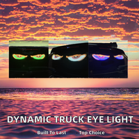 TCYATO Nouvelle lumière d'avertissement LED dynamique Devil Eye Truck Eye, adaptée aux voitures et aux camions, écran Demon Eye