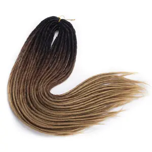 Customize Stock Color Synthetic Double Drawn Hand Made Dreadlock Braids Hair Extensions More Than 100 colors