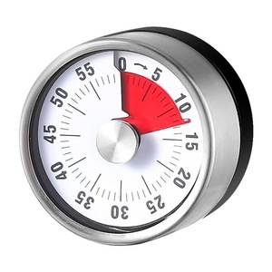 Stainless Steel Kitchen Mechanical <b>Timer</b> 60 Min Dial Type For Baking Cooking Student Time Management - Product Image 2