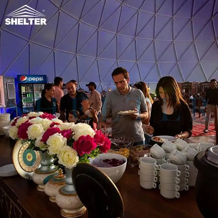 Tenda a cupola per eventi per grandi feste all'aperto per ristorante da campeggio