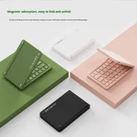 Keyboard Mini Nirkabel Lipat Dua B023 Baru untuk Ponsel Tablet Laptop Desktop Keyboard Komputer Bluetooth