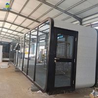 Cápsula de cabina de manzana móvil prefabricada de doble piso de 20 pies y 40 pies moderna de lujo de montaje rápido