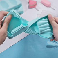 Moule en silicone à 3 treillis pour crème glacée à la fraise DIY moule en silicone de qualité alimentaire pour crème glacée artisanale