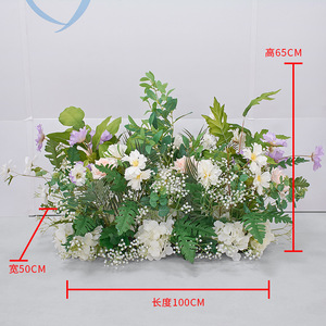 Centro de mesa floral para bodas, decoración para fiestas de cumpleaños, hortensias, paniculata, camino de mesa, decoración de arco para iglesia - Product Image 6