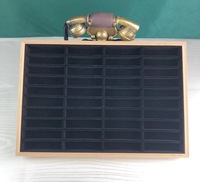 Plateau de rangement pour bijoux en bambou naturel, 40 compartiments, présentoir pour bracelets et joncs, idéal pour les bijouteries
