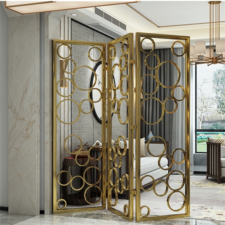 design metal decorative partition cut laser metal screens restaurant Carving panel stainless steel decor screen