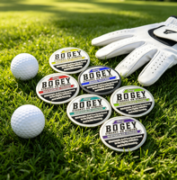 Plantilla de metal personalizada para marcar pelotas de golf para mujer, con marcador, clip para gorra, lector de distancia verde, personalizable, para golf, a granel