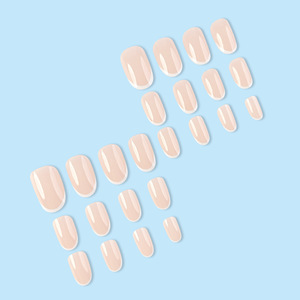 24 <span class=keywords><strong>faux</strong></span> <span class=keywords><strong>ongles</strong></span> français en boîte, forme amande ovale, courts, à presser, couvrance totale, en <span class=keywords><strong>gel</strong></span> souple, pour extension et décoration de manucure - Product Image 4