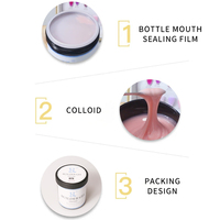 Gel de construction d'ongles HS personnalisé avec logo, non collant, 1 kg, sans TPO, sans HEMA, sans chaleur, effet gelée, couleur UV LED, pour extension d'ongles