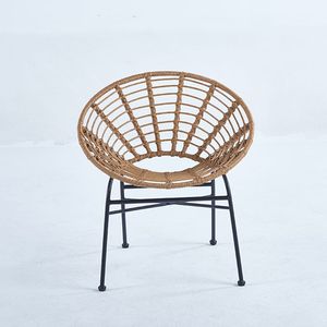 Mobilier d'extérieur métal rotin acier gris <span class=keywords><strong>chaise</strong></span> fer boucle maille patio moderne restaurant nordique italien orange chaises de jardin - Product Image 2