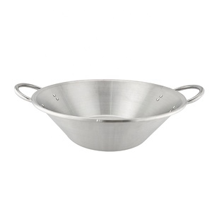 Cazo Grande de Acero Inoxidable, Diseño Profundo, para Cocinar al Aire Libre, con Asas, para Carnitas, Cazos Resistentes, Wok - Product Image 3