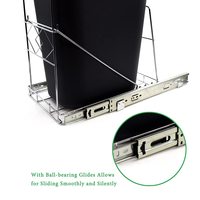 Support de poubelle en métal moderne et durable, organisateur multifonctionnel sous l'armoire et sous l'évier pour les outils de nettoyage de cuisine