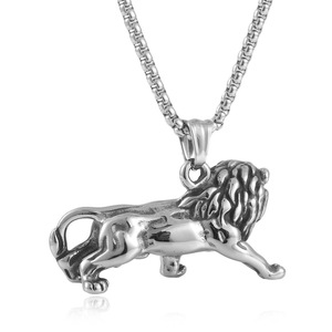 Collar con Colgante de León, Acero Inoxidable, Tono Dorado, Cadena con Dije de Animal, 3.0*60cm, Joyería de Moda para Hombre, Regalo - Product Image 2