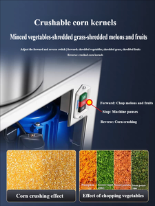 Hacheuse <span class=keywords><strong>de</strong></span> fourrage électrique multifonctionnelle, broyeur d'aliments, déchiqueteuse <span class=keywords><strong>de</strong></span> légumes pour volailles, bétail, poulets, porcs, ferme domestique - Product Image 3