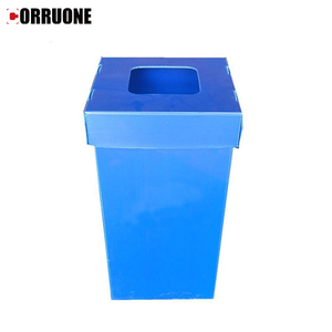 coroflute plastic bin OEM Accepted Colorful Foldable pp corrugated plastic Recycle Bin Storage Box For Waste