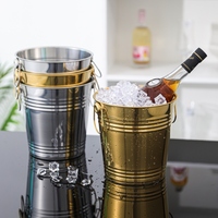 Seau à glace personnalisé en acier inoxydable 4,0 L pour vin et bière – Accessoire de bar parfait en métal pour champagne