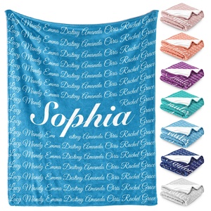 Manta de forro polar de microfibra personalizada, <span class=keywords><strong>envío</strong></span> directo, nombre de punto personalizado, regalo para bebé recién nacido para niños, técnica de sublimación - Product Image 1