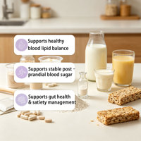 Poudre de bêta-glucane d'avoine de haute pureté, extrait naturel d'avoine, fibre alimentaire pour complément santé, matière première alimentaire fonctionnelle