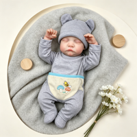 17 Zoll Reborn-Babypuppe aus weichem Vinyl, handbemalt, realistische Mädchenpuppe mit wechselbarem Outfit, waschbar, Geschenkspielzeug