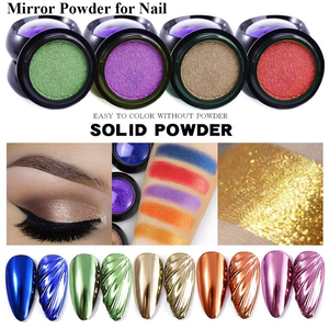 Poudre à ongles effet miroir, acrylique magique, pigment chromé pour ongles, non volant, vernis solide, vente en gros, effet brillant, poudre miroir pour ongles - Product Image 2