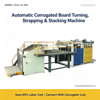 Apilador de Láminas Corrugadas Industriales con Transportador Motorizado, Máquina Automática para Apilar Cartón para Fabricación de Cajas