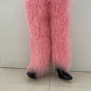 מעצב פרווה נשים מגפי גבוהה דק העקב פלטפורמת קוספליי מפלגה מקרית חם מגפי נעלי גבירותיי - Product Image 6