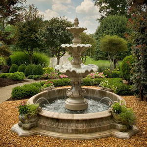 การตกแต่งสวนที่ทันสมัยหินน้ำตกกลางแจ้งหินอ่อนสำหรับตกแต่งในที่สาธารณะ - Product Image 2